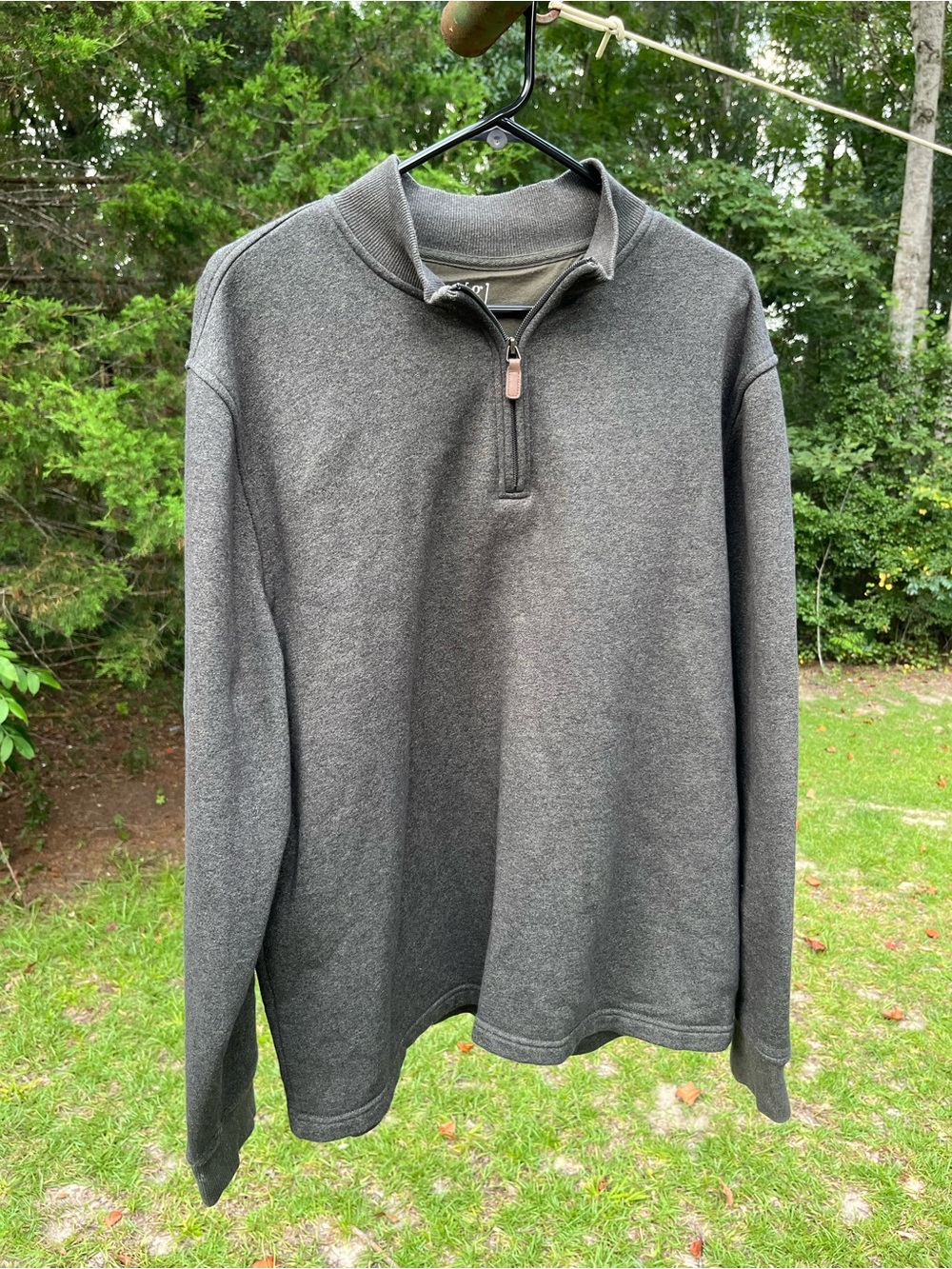 George Men's Dark Gray Half-Zip Pullover Sweater
